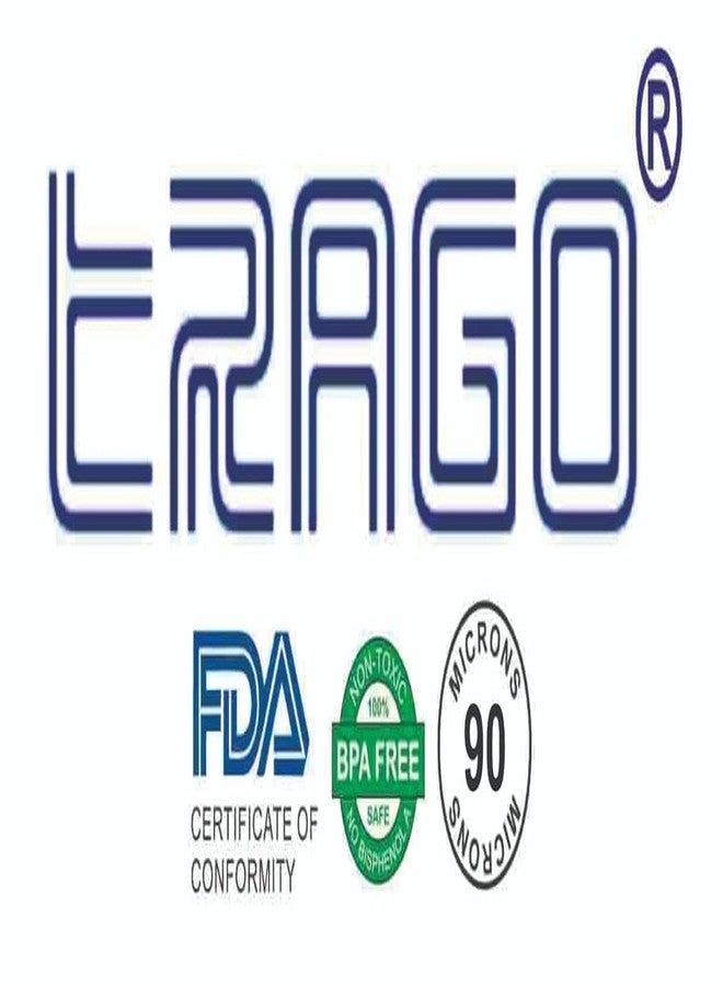 تراجو لفافة أكياس TRAGO المفرغة من الهواء والمزخرفة - لفافة أكياس تخزين الطعام الشفافة المعتمدة من إدارة الغذاء والدواء الأمريكية، مثالية للطهي بتقنية Sous Vide (15 سم × 500 سم) (6 بوصات × 5 أمتار) - Image 5